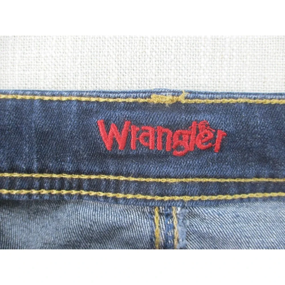 Wrangler Womens Dark Wash Denim Skirt Size 12M  Straight Jean Skirt